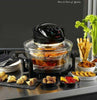 New 17Litre High Quality Halogen Convection Oven Cooker Extender Ring Air Frye Black
